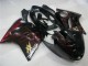 Carénages Moto ABS Honda CBR1100XX Blackbird 1996-2007 - Noir Brillant Rouge Flamme