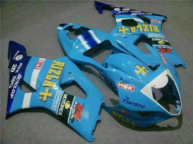 Carénages Moto Suzuki GSXR 1000 2003-2004 - Bleu Blanc Jaune Rizla