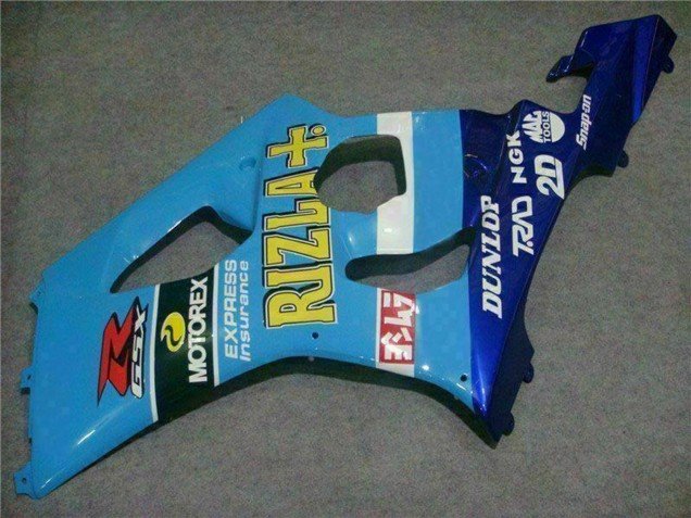 Carénages Moto Suzuki GSXR 1000 2003-2004 - Bleu Blanc Jaune Rizla