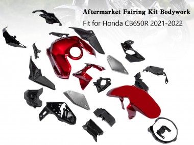 Carénages Moto Honda CB650R 2019-2022 - Noir Rouge