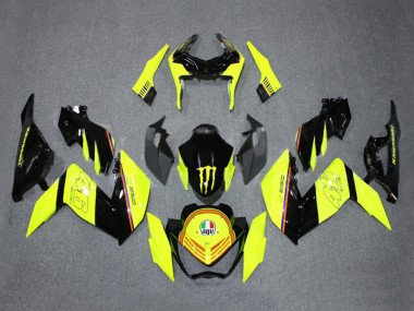 Carénages Moto Kawasaki Z250/Z300 2015-2016 - Jaune Noir Brillant Monstre