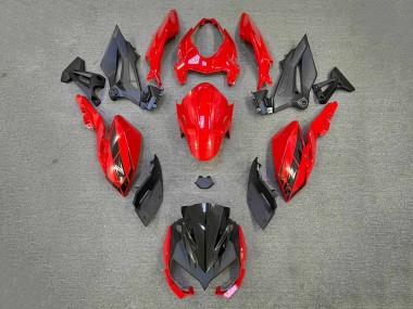 Carénages Moto Kawasaki Z400 2018-2024 - Rouge Noir Mat