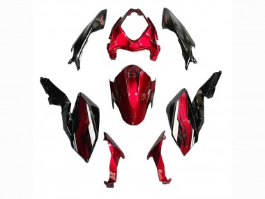 Carénages Moto Kawasaki Z400 2018-2024 - Bonbon Rouge Noir Brillant
