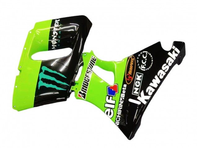 Carénages Moto Kawasaki ZZR400 1993-2007 - Vert Noir Brillant Bleu Monstre Elf Touch4 Bridgestone