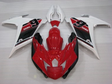 Carénages Moto Yamaha FZ6R 2009-2015 - Rouge Blanc Noir 6
