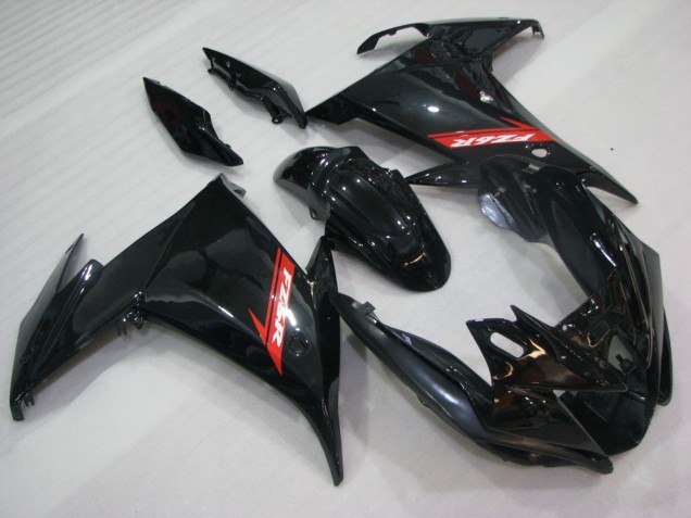 Carénages Moto Yamaha FZ6R 2009-2015 - Noir Brillant Rouge