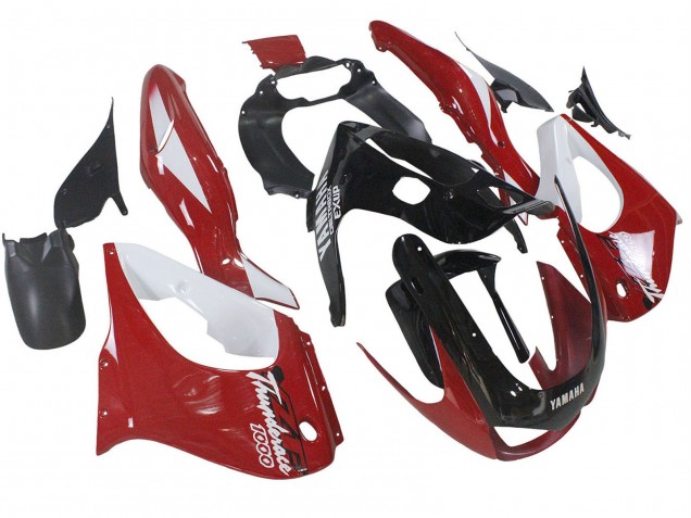 Kits Carénage Moto Yamaha YZF 1000R Thundecourses 1997-2007 - Rouge Noir Blanc Thundecourses
