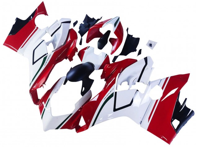 Carénages Moto Ducati Panigale V4 V4S 2018-2019 - Blanc Rouge Vert Noir Brillant