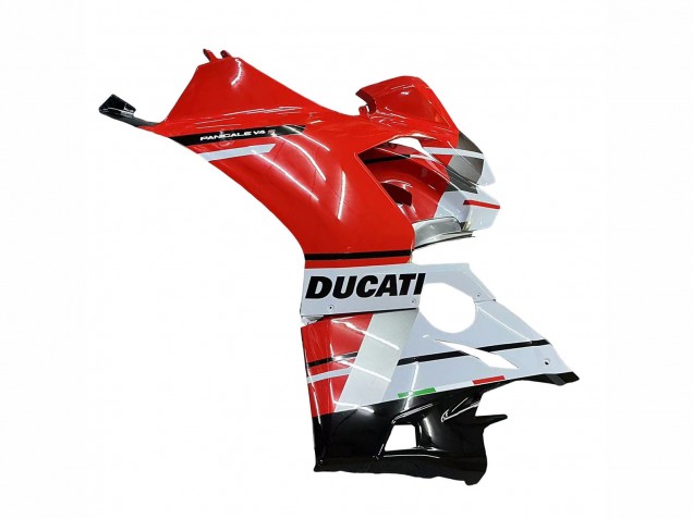 Carénages Moto Ducati Panigale V4 V4S 2018-2019 - Blanc Argent Rouge Noir Brillant