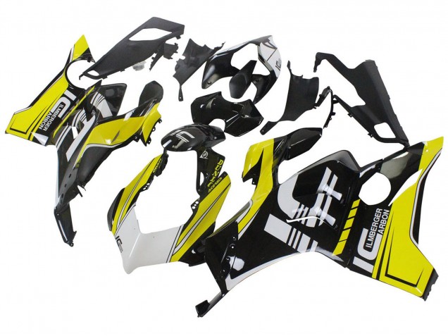 Carénages Moto Ducati Panigale V4 V4S 2020-2021 - Jaune Blanc Noir Brillant