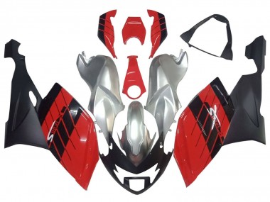 Carénages Moto BMW K1200S 2005-2010 - Argent Rouge Noir