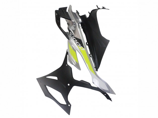 Carénages Moto BMW S1000RR 2023-2024 - Argent Noir Mat Vert Citron