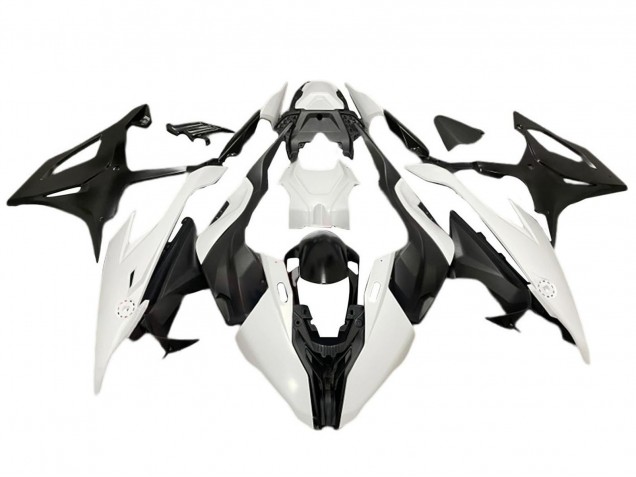 Carénages Moto BMW S1000RR 2019-2022 - Noir Mat Blanc