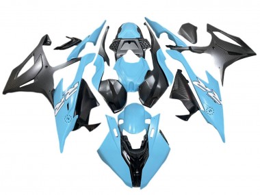 Carénages Moto BMW S1000RR 2019-2022 - Bleu Noir Mat Blanc