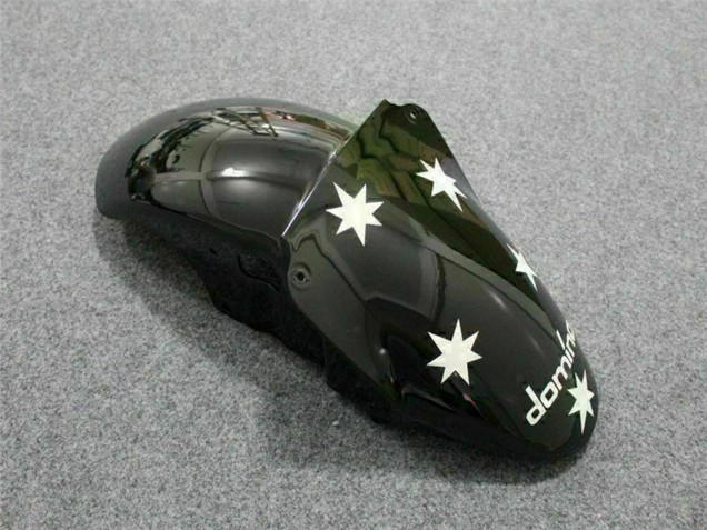 Carénages Moto Kawasaki ZX6R 2000-2002 - Blanc Rouge Jaune Vert Noir Brillant Étoile EuroBet