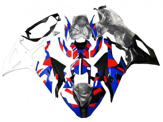 Carénages Moto BMW S1000RR 2019-2022 - Bleu Rouge Blanc
