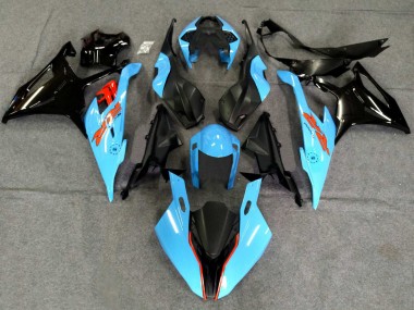 Carénages Moto BMW S1000RR 2019-2022 - Noir Bleu Clair