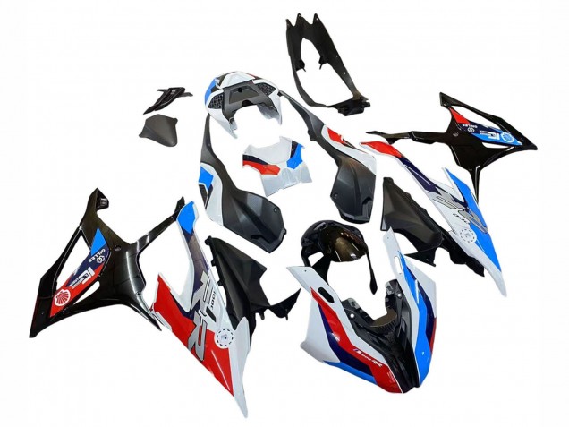 Carénages Moto BMW S1000RR 2019-2022 - Noir Rouge Bleu Blanc