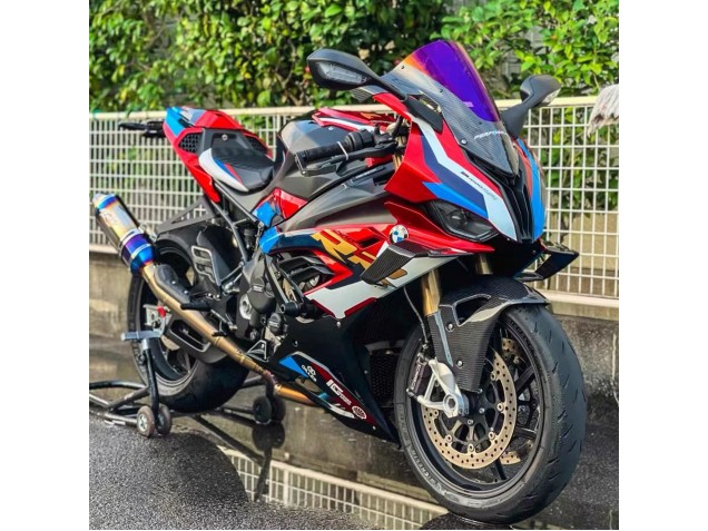 Carénage Moto BMW S1000RR 2019-2022 - Blanc Bleu Rouge Noir
