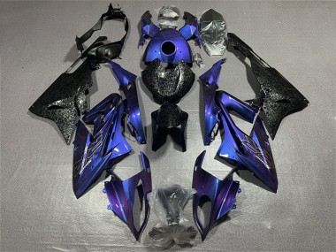 Carénages Moto BMW S1000RR 2017-2018 - Bleu Noir Fibre de Carbone Forgée