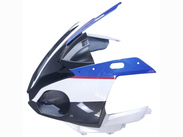 Carénages Moto BMW S1000RR 2015-2016 - Blanc Bleu Noir Fibre de Carbone