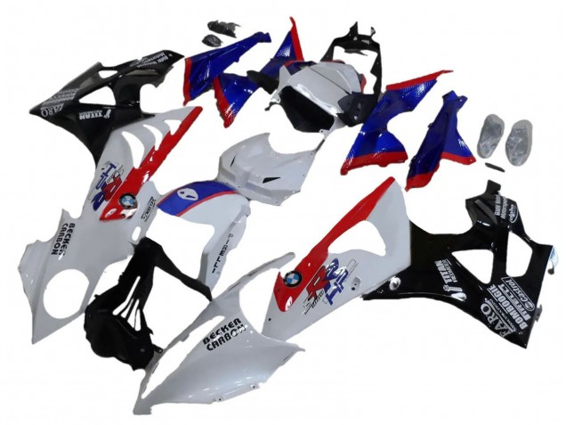 Carénages ABS BMW S1000RR 2009-2014 - Blanc Rouge Bleu Noir Brillant