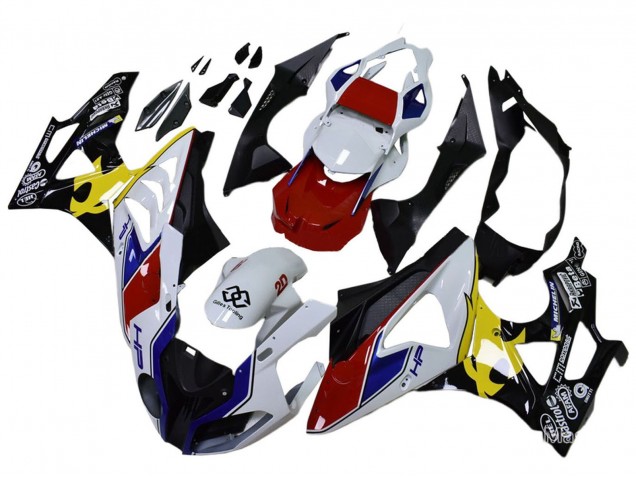Carénages Moto BMW S1000RR 2009-2014 - Blanc Rouge Jaune Noir Castrol
