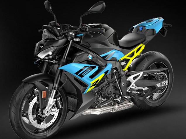 Carénages Moto BMW S1000R 2021-2025 - Noir Bleu Clair Jaune