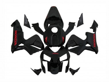 Carénages Moto Honda CBR600RR 2003-2004 - Noir Brillant Rouge Décalque