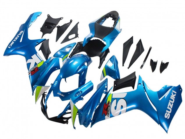 Carénages Moto Suzuki GSXR 600 / GSXR 750 2011-2024 - Bleu Clair Vert Blanc Rouge