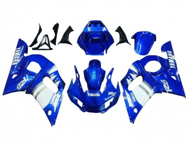 Carénages Moto Yamaha YZF 600 R6 1998-2002 - Bleu Blanc