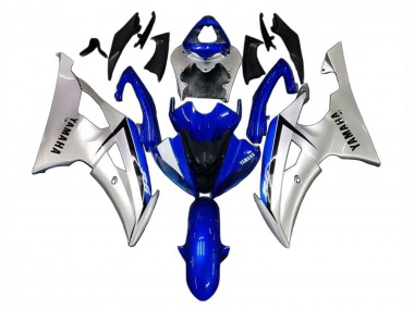 Carénages Moto Yamaha YZF 600 R6 2008-2016 - Argent Bleu