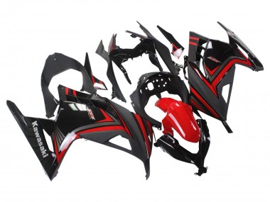 Carénages Moto Kawasaki EX300 2013-2024 - Rouge Noir