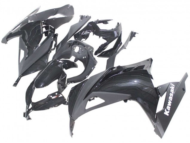 Carénages Moto Kawasaki EX300 2013-2024 - Noir Brillant