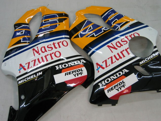 Carénages Moto Honda CBR600 F4i 2004-2007 - Jaune Bleu Blanc Noir Nastro Azzurro