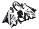 Carénages Moto Honda CBR600 F4i 2004-2007 - Blanc Noir Brillant