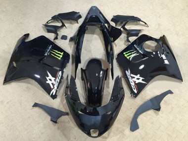 Carénages Moto Honda CBR1100XX Blackbird 1996-2007 - Noir Brillant Vert Monstre