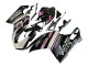Carénages Moto Ducati 848 2007-2014 - Blanc Rose Noir Brillant Connie
