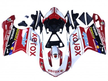 Carénages Moto Ducati 848/1098/1198 2007-2014 - Blanc Rouge Noir Brillant Valsir Xerox
