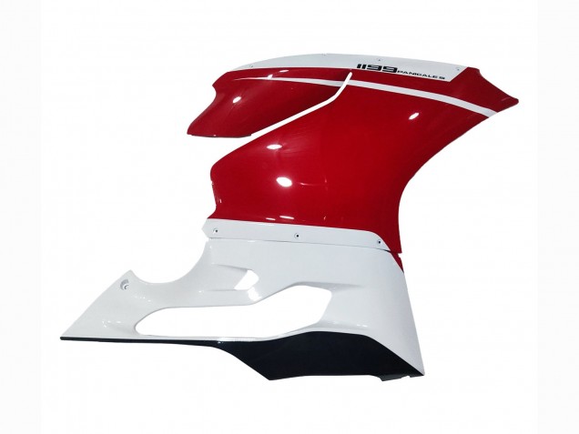 Carénages Moto Ducati 1199 2011-2014 - Blanc Rouge Noir Brillant