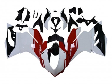 Kits Carénages Moto Ducati 959 2015-2020 - Blanc Rouge Noir Brillant