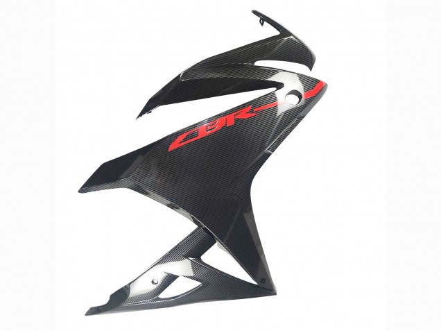 Carénages Moto Honda CBR500R 2016-2018 - Noir Fibre de Carbone Rouge