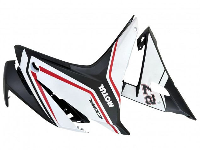 Carénages Moto Honda CBR500R 2016-2018 - Blanc Rouge Noir Mat
