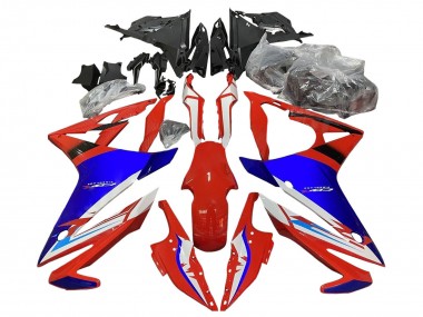 Carénages Moto Honda CBR500R 2016-2018 - Blanc Rouge Bleu