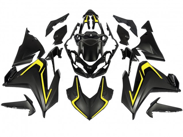 Carénages Moto Honda CBR500R 2022-2023 - Noir Mat Jaune
