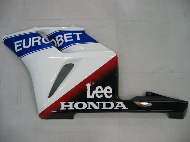 Carénages Moto Honda CBR1000RR 2004-2005 - Blanc Bleu Rouge Noir Brillant Étoile EuroBet Lee