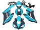 Carénages Moto Honda CBR1000RR 2004-2005 - Bleu Clair Noir Brillant