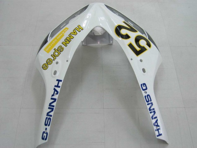 Carénages Moto Honda CBR1000RR 2006-2007 - Blanc Vert Noir Brillant Hannspree 52