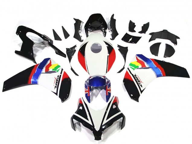 Carénages Moto Honda CBR1000RR 2008-2011 - Blanc Rouge Bleu Noir Brillant Étoile