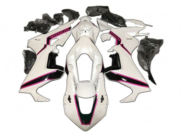 Carénage Moto Honda CBR1000RR 2017-2023 - Blanc Rose Noir Brillant